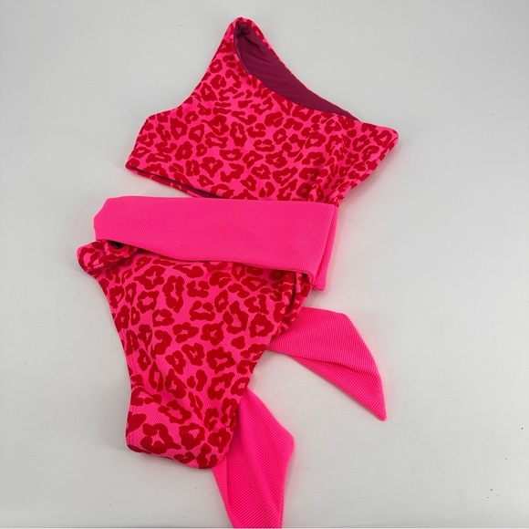 Beach Riot Pink Leopard One Piece Swimsuit Swim Size Large - Picture 5 of 5